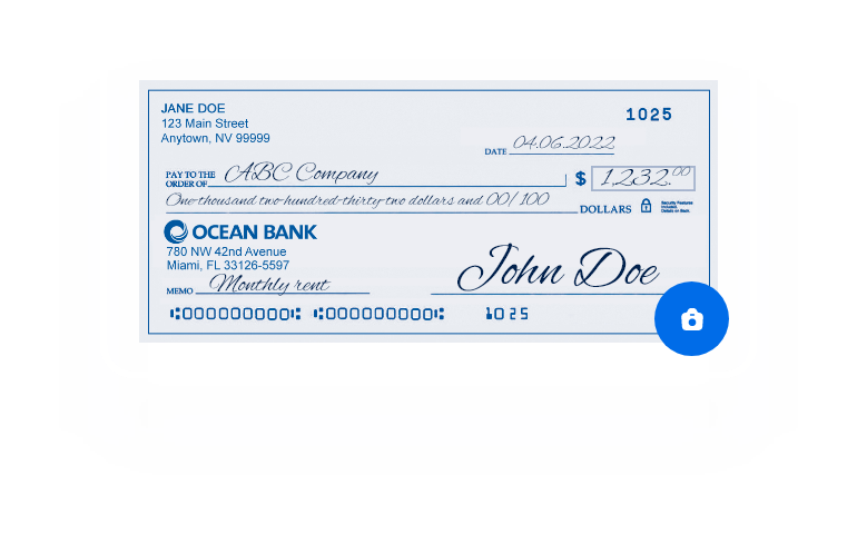 Image of a check on a smart phone that is ready to process using mobile deposit