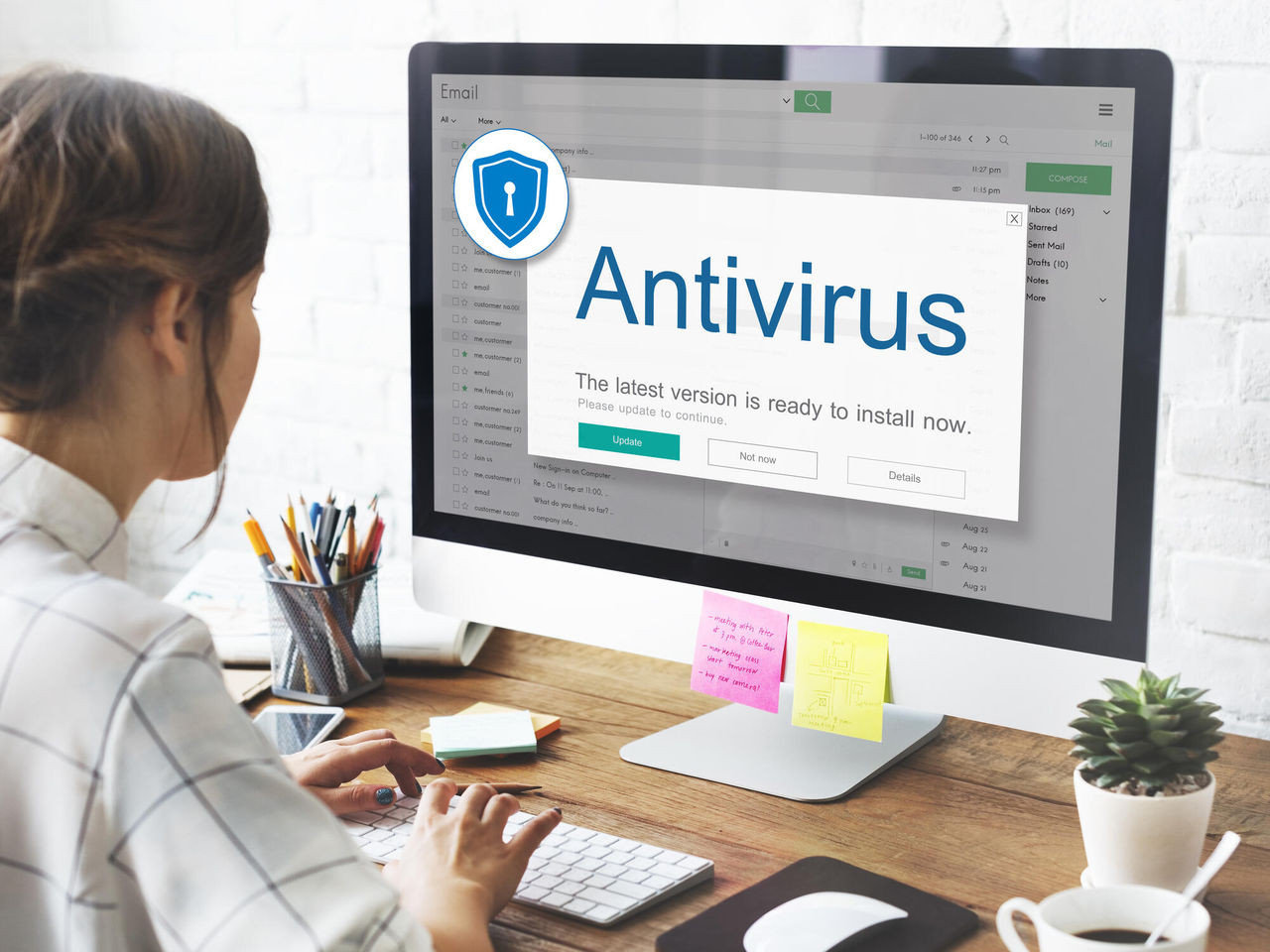 Firewall Antivirus Alert Protection Security Caution Concept