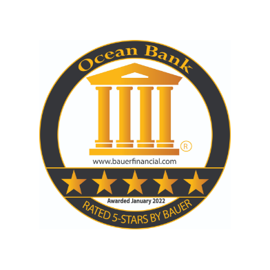 Ocean Bank rated 5 stars by Bauer